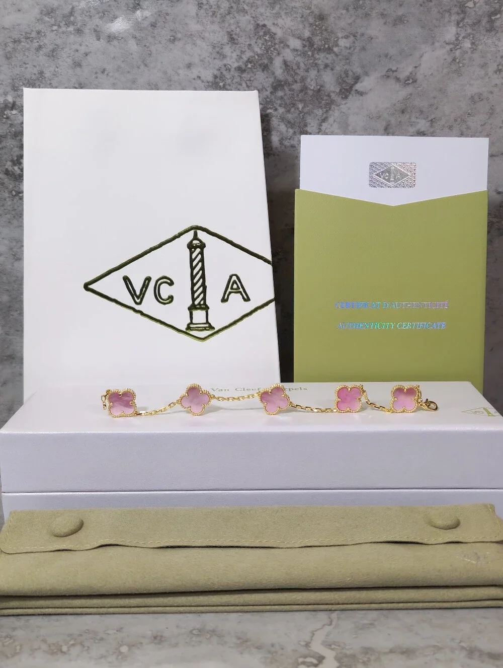 Van Cleef & Arpels Pink Alhambra Bracelet ✨️